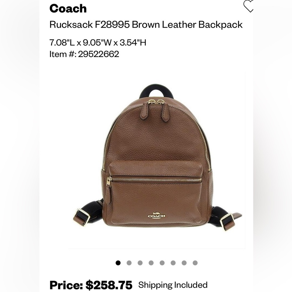 Coach backpack